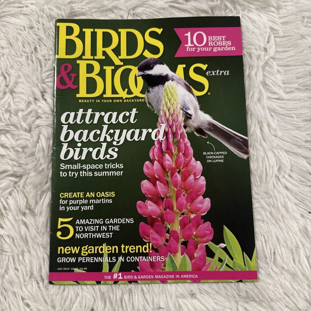 Birds & Blooms Magazine July 2014 attract backyard birds 10 best roses
